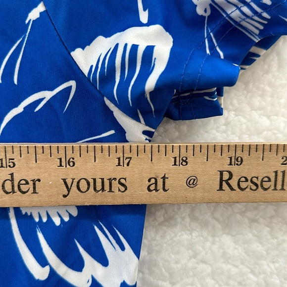 adidas x Farm Rio Butterfly Print Mini Dress Blue Short Sleeves Size Medium - Picture 6 of 10